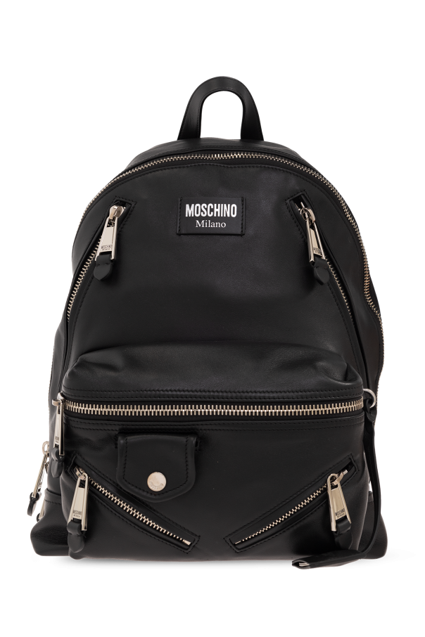 Black Leather backpack Moschino Vitkac Canada